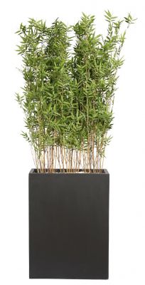 Kyoto Bamboos Kunstpflanze Tanaman im schwarzen Topf, detailreiche Bambus-Optik für Innenräume.